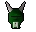 Green h'ween mask