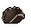 Brown tricorn hat
